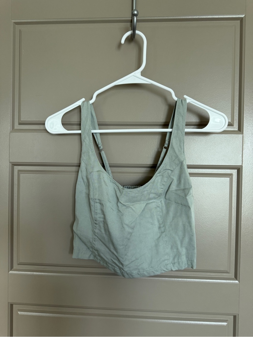 Abercrombie & Fitch Sage Green Cropped Tank